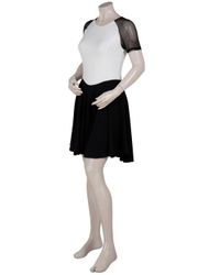 Jonathan Saunders | Black Mesh Sleeve Dress | Lyst