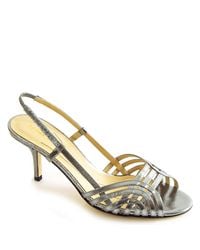 kate spade new york | Mode - Pewter Leather Metallic Sandal | Lyst