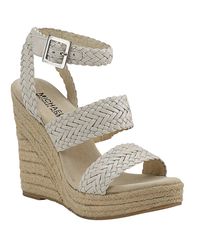 MICHAEL Michael Kors | Gray Juniper - Vanilla Leather Espadrille | Lyst