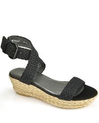 Stuart Weitzman | Alexlo - Black Wedge Espadrille | Lyst