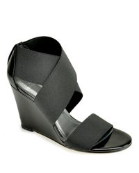 Stuart Weitzman | Extend - Black Elastic Sandal | Lyst