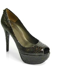 Stuart Weitzman | Lillie - Brown Patent Platform Pump | Lyst
