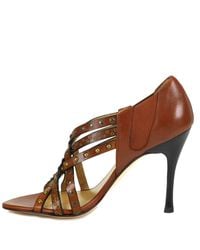 Stuart Weitzman | Brown Fullup - Studded High Heel Sandal | Lyst