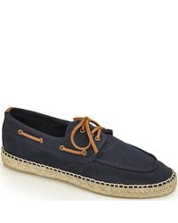 Tory Burch | Blue Loafer Espadrille - Navy Canvas Closed Espadrille | Lyst