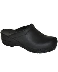 Dansko | Black 'sonja' Leather Clog | Lyst