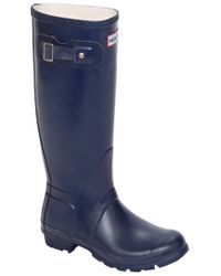 HUNTER | Blue Rubber Boot | Lyst