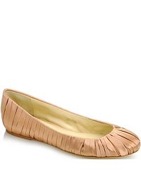 Vera Wang Lavender | Pink Leona - Latte Satin Ballet Flat | Lyst