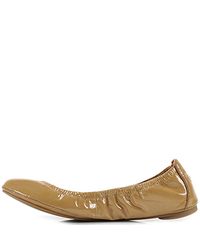 Tory Burch | Brown Eddie - Tan Patent Leather Ballet Flat | Lyst