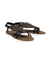 Day Birger et Mikkelsen | Black Embellished Flat Sandals | Lyst