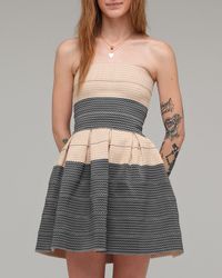 Pleasure Doing Business | Natural Strapless Mini Dress Top | Lyst