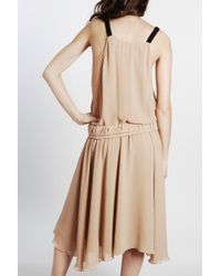 See By Chloé | Natural Bow Pleat Dress | Lyst