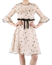 Valentino | Natural Bobble Detail Dress | Lyst