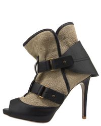 Stella McCartney | Black 'odette' Eco Patent Leather Buckle Boots | Lyst