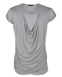 Unconditional | Gray Drape Front T-shirt for Men | Lyst