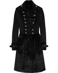 Burberry Prorsum | Black Wool And Silk-blend Lightweight Trench Coat | Lyst