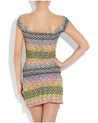 Missoni Baden Crochet-knit Mini Dress in Yellow - Lyst