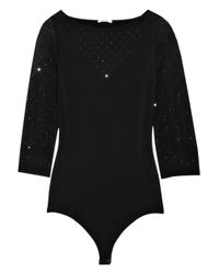bodysuit embellished swarovski wolford rebecca crystal