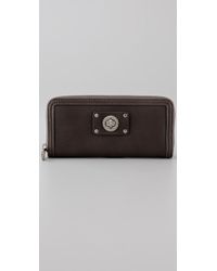 Marc By Marc Jacobs | Black Totally Turnlock Slim Zip Wallet | Lyst