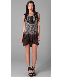 Nanette Lepore | Black Racing Stripe Dress | Lyst