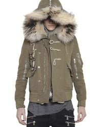Balmain | Brown Racoon Fur Parka for Men | Lyst
