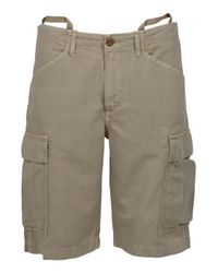 C P Company | Gray Linen Mix Shorts for Men | Lyst