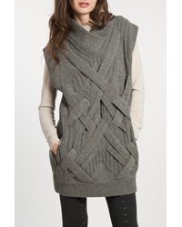 3.1 Phillip Lim | Gray 3d Cable Tunic in Grey Melange | Lyst
