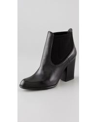 Stuart Weitzman | Held - Black Leather Ankle Bootie | Lyst