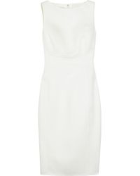 Michael Kors Wool and Angora-blend Shift Dress in White - Lyst