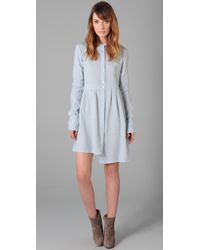 Boy by Band of Outsiders | Blue Asymmetric Shirt Dress | Lyst