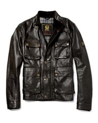 Belstaff Brad Distressed Leather Jacket in Brown for Men - Lyst