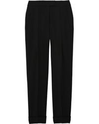 Alexander Wang | Black Core Straight Leg Stretch Cotton Pants | Lyst