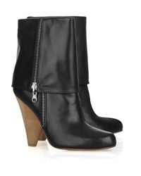Belle By Sigerson Morrison | Black Fold-over Leather Boots | Lyst