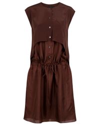 Alexander Wang | Brown Sleeveless Shirt Dress | Lyst