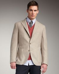 beige blazer lapel peak brunello cucinelli lyst