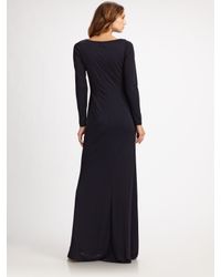 David Meister | Blue Jersey Cutout Gown | Lyst