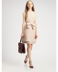 Valentino | Natural Bow Belt Dress | Lyst