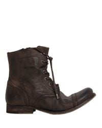 AllSaints Cropped Military Boot in Brown for Men - Lyst