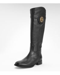 Tory Burch | Black Selma Riding Boot | Lyst