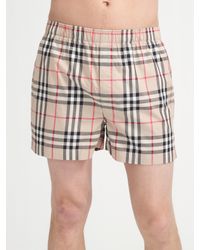 Burberry | Natural Check Boxers for Men | Lyst