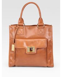 Badgley Mischka | Brown Petra Leather Tote Bag | Lyst