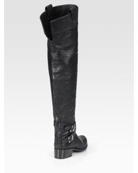 Dior Over-the-knee Biker Motorcycle Boot in Black - Lyst