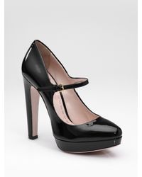 Miu Miu | Black Patent Mary Jane Pumps | Lyst