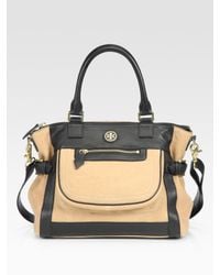 Tory Burch | Natural Carlin Two-tone Satchel | Lyst