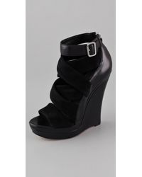 Rachel Zoe | Black Katherine Wedge Sandals | Lyst