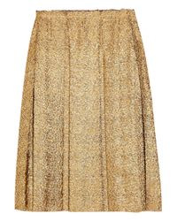 Lanvin Metallic Tweed Pleated Skirt