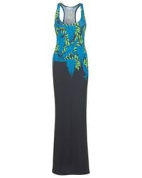 Jonathan Saunders | Gray Racer Back Bird Print Maxi Dress | Lyst