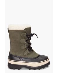 sorel women's green boots
