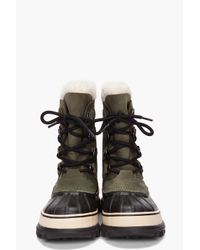 sorel women's green boots
