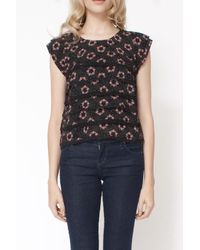 Free People | Black The Printed Paper Hearts Crop Top | Lyst