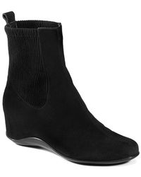 Aquatalia | Versa - Black Suede Wedge | Lyst